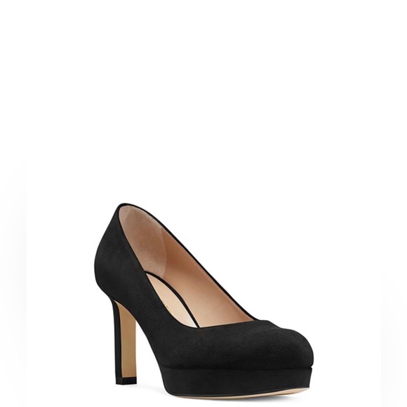 NWB Stuart Weitzman Larsa BLK suede Pump Sz 36.5 - Picture 4 of 13
